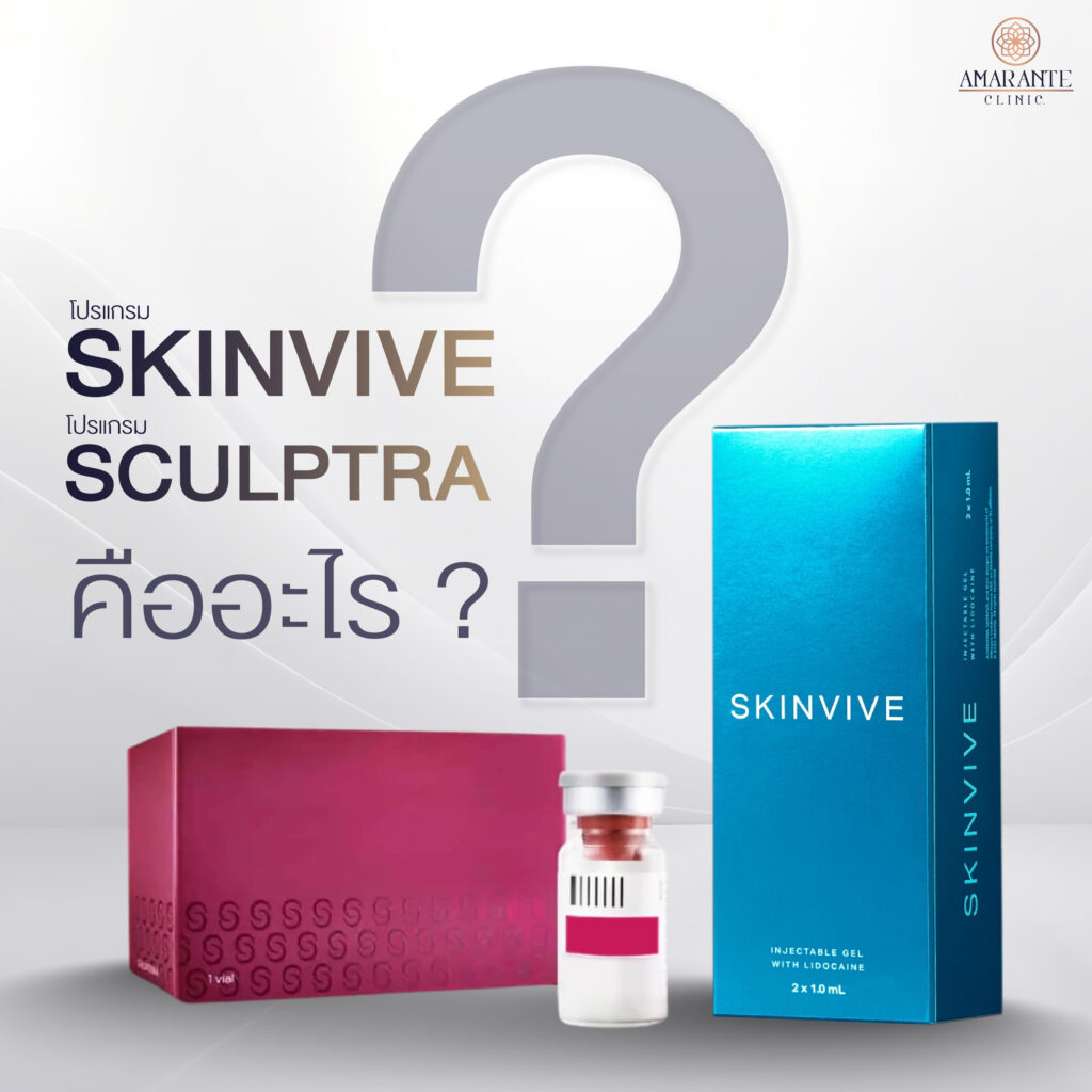 ภาพ infographic Skinvive คืออะไร และ Sculptra คืออะไร